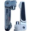 Pumixiy Pedali pieghevoli in lega di alluminio per bici elettrica, antiscivolo, resistenti all'usura, con pedana antiscivolo, compatibili con E-Bike ed Ebike, argento, 1 paio