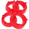 TOVINANNA 4pezzi Portapalloni Sportivi Rosso Stand Porta Palla Basket Calcio Bowling Supporto Espositivo Facile Montaggio per Cimeli Sportivi
