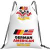 Generic Zaino con Coulisse German American Heritage Month Sacca da Palestra Impermeabile Borsa con Coulisse Grande capacità Sacchetta Sportiva per Viaggi Spiaggia Unisex