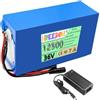 FREEDOH Pacco batterie al Litio da 36 Volt, Batteria Ricaricabile da 36 V 12,5 Ah con Scheda di Protezione BMS e Caricabatterie,Dc+xt60