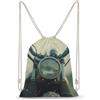 SMAZDFXX Zaino vintage da moto con coulisse, borsa sportiva da palestra in tela per uomo e donna