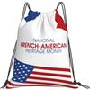 Generic Zaino con Coulisse French Sacca da Palestra Leggero Drawstring Backpack Pieghevole Sacchetta Sportiva per Spiaggia Viaggi Vacanze