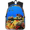 ybhgvc Sea Fish Pattern Print Unisex Leggero Impermeabile Casual Zaino Per Il Viaggio Quotidiano Viaggi Weekend