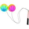 DEARMAMY 2sets Palline Fitness con Asta da Palle da Lancio per Esercizi Braccia e Spalle Attrezzi per Ginnastica Posturale per Adulti e Anziani per Allenamento Equilibrio e Mobilità