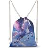 SMAZDFXX Zaino sportivo in tela con coulisse a forma di cavallo unicorno volante, borsa da palestra, borse a tracolla per uomo e donna