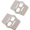 Belnotelt Coppia di spessori per tacchetti per mountain bike in lega, per pedali SPD, antiscivolo, resistenti all'usura, colore argento, 3,8 x 3,3 cm, parti di copertura per scarpe da ciclismo leggere