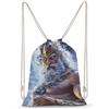 SMAZDFXX Zaino con coulisse a tema Zeus, ispirato alla mitologia, ideale per sport e palestra, in tela, per uomo e donna.