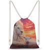 SMAZDFXX Zaino con coulisse Lion and Lamb, borsa sportiva da palestra in tela per uomo e donna