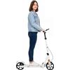 Giuffrida Monopattino pieghevole per adulti, portata 100 kg, regolabile in altezza, regolabile in altezza, 93-107 cm, per adulti, portatile, per pendolari e viaggi in città