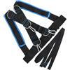 SKISUNO 1pezzi Imbracatura per Allenamento con Slitta Fitness Resistente e Durevole Cinghia Spalla Imbottita Antiscivolo per Esercizi di velocità e Forza Nero e Blu