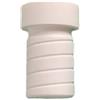 Drawup Ghiera per stecca da biliardo in plastica fenolica, 13,3 mm, parte di ricambio per stecca da biliardo, connettore con punta nera, altezza 20,3 mm (bianco)