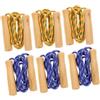 Zerodeko 6pezzi Corda per Saltare Sportiva in Legno Corda da Salto Ponderata per Perdita Peso e Fitness Indoor e Outdoor Manico Ergonomico Antifatica per Allenamento Colore Colore Casuale