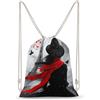 SMAZDFXX Una donna con sciarpa rossa, Parigi, Torre Eiffel, zaino con coulisse, borsa sportiva da palestra, borse a tracolla in tela per uomo e donna
