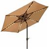 Generic LYGSWDB Ombrellone da Esterno Ombrellone da Esterno 8.2ft/2.5M Ombrellone da Esterno con manovella inclinabile Robusto ombrellone da Mercato a LED Solare per Piscina Coperta Ombrellone da Spiaggia da