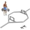 KOMFOTTEU Trap Bar, Manubrio Esagonale con Manico Pieghevole, Barbell Barra Olimpica, Hex Bar Deadlift in Acciaio con Chiusura a Molla, Asta Esagonale fino a 226 kg per Casa e Palestra (Argento)