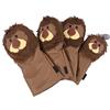 Qqmora Copritesta per Mazze da Simpatico Disegno di Cartoni Animati di Leone in Peluche per Mazze Ibride in Legno da Fairway per Driver Tessuto PU Impermeabile da 4 Pezzi