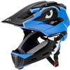 KiBcsLic Casco Integrale Convertibile Regolabile Casco con Mentoniera Staccabile Ventilato per Ragazzi, Bici senza Pedali, Blu Scuro