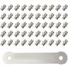 DAGLLGEW Bulloni per pedali bici Vite Vite per pedale bici da strada anti-sci in acciaio inossidabile 51PCS Borchie per strada MTB Borchie fisse in acciaio inossidabile anti-sci