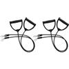 SAFIGLE Set 4 Pezzi Corde Elastiche per Fitness Nero in Plastico e Nailon Resistenti con Maniglia per Esercizi di Resistenza e Stepper