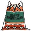 Generic Zaino con Coulisse Native American Heritage Month Borsa con Coulisse Pieghevole Sportiva Zainetto Grande capacità Sacchetta Sportiva per Unisex Viaggi Spiaggia