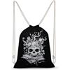 SMAZDFXX Zaino con coulisse Skull Books, borsa sportiva da palestra, borsa a tracolla in tela per uomo e donna