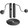 zwxqe Jump Rope, Adjustable Skipping Rope, Fitness Jump with Handle Design, Portable Gym Tool, Lightweight and Durable for Home, Travel, Competition Training Black