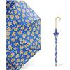 Generic CMBSSTFC Ombrelli Ombrello Ombrello a Bastone Floreale alla con Manico Classico a J Crook Tettuccio Aperto Automatico Ombrello a Canna ventilata Ombrello Antivento Forte (Color : E, Size : 85cm)