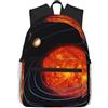 ybhgvc Spazio esterno Galaxy sistema solare stampa unisex leggero impermeabile zaino casual pendolarismo quotidiano viaggi di fine settimana