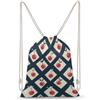 SMAZDFXX Zaino sportivo a quadri blu ciliegia con coulisse, borsa a tracolla in tela per palestra, ideale per uomo e donna.