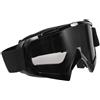 Beavorty Occhiali Antivento per Ciclismo e Moto Design Resistente e Multifunzione per Sport Outdoor come Escursionismo e Sci Montatura Nera Lucida con Lenti Grigie Adatti Uomo e Donna