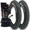 Generico KIT 2 COPERTONI BICI SCOOTER ELETTRICO 2 CAMERE D'ARIA 16 X 2.50 POLLICI 64 305