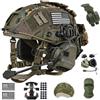 ZJIEYU Casco Tattico da Airsoft, Set Casco da Paintball 6 in 1 Potenziato