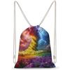 SMAZDFXX Zaino sportivo con coulisse color arcobaleno Tornado, borsa a tracolla in tela per palestra, ideale per uomo e donna.