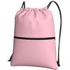 YYHWHJDE Zaino con cerniera con coulisse e stampa rosa tinta unita - Borsa da palestra leggera e resistente all'acqua per viaggi, yoga e avventure quotidiane