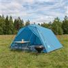 Yunovire Tenda a tunnel blu per 4 persone, poliestere 185T con rivestimento in PU, impermeabile e protezione UV, tenda familiare leggera per trekking, spiaggia, campeggio e avventure all'aperto