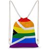 SMAZDFXX Zaino con coulisse con bandiera gay del Sudafrica, borsa sportiva da palestra, borsa a tracolla in tela per uomo e donna