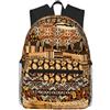 ybhgvc Zaino casual leggero e impermeabile con stampa patchwork stile africano unisex per viaggi quotidiani e weekend