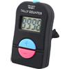 Generico Contatore digitale - Ampio display a cristalli liquidi retroilluminato | Clicker contatore manuale elettronico con cordino, contatore clicker elettronico su e giù portatile, contatore persone per in