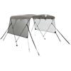 vidaXL Bimini di Prua Pareti Laterali Rete 3 Archi 183x(137-152) x137cm, Bimini per imbarcazione, tendalino per Barca, Copertura per imbarcazione