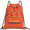 Generic Zaino con Coulisse Filipino American Heritage Month Sacca da Palestra Leggero Sacchetta Sportiva Resistente Borsa con Coulisse per Unisex Viaggi Spiaggia
