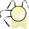 Caswynlife Rete da calcio per allenamento ad angolo superiore, in poliestere, con 4 cinghie, pieghevole, per bambini e adulti, diametro 45 cm