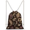 SMAZDFXX Zaino con coulisse e motivo floreale Paisley, borsa sportiva da palestra in tela per uomo e donna