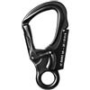 Drawup Moschettone resistente 35KN clip di bloccaggio automatico per corde da arrampicata - Gancio di sicurezza in lega di alluminio per alpinismo e salvataggio 14 x 7 cm (nero)