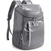 TOURIT Zaino refrigerante, 28 l, con apribottiglie, contiene 30 lattine, grigio