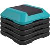 SPORTNOW Step Aerobic Step per Fitness Stepper Antiscivolo con Altezza Regolabile 10/15/20/25/30 cm Carico 150 kg per Allenamento a Casa Palestra Blu