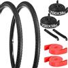 yeesport Pneumatici per bici 700 x 38c, confezione da 2 pneumatici pieghevoli 700 x 38 C per bici e 40-622 700 x 38 C, valvola A/V da 48 mm, pneumatici per bici da strada 700 C, con strisce per