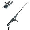 Jwthee Canna da pesca tascabile portatile, canna da pesca integrata pieghevole in plastica leggera e mulinello chiuso Canna da pesca tascabile pieghevole per viaggi, escursioni, zaino in