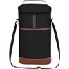 Generic Borsa tote per bottiglie di vino │ Tessuto Oxford 600D, cotone perlato 22 x 10 x 33 cm | Isolante imbottito generico | Borsa termica portatile per donne, uomini, feste, viaggi