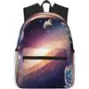 ybhgvc Universo Galaxy Spazio Esterno Stampa Unisex Leggero Impermeabile Casual Zaino Quotidiano Pendolari Viaggi Weekend