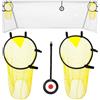 Agarte 2 reti per porta da calcio, borsa con telaio per migliorare la precisione di tiro, accessori per porta da calcio con bersaglio sospeso, per bambini e adulti (giallo)